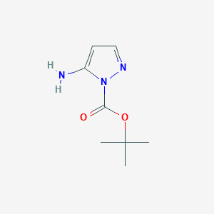 molecular formula C8H13N3O2 B1376330 tert-butyl 5-amino-1H-pyrazole-1-carboxylate CAS No. 1003011-02-6