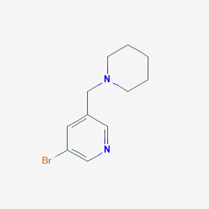 molecular formula C11H15BrN2 B1376331 3-Bromo-5-(piperidin-1-ylmethyl)pyridine CAS No. 866327-70-0