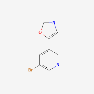 B1376333 5-(5-Bromopyridin-3-YL)oxazole CAS No. 1256819-32-5