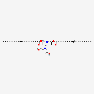 molecular formula C50H96N2O6 B13763337 9-Octadecenoic acid (9Z)-, [[2-[bis(2-hydroxypropyl)amino]ethyl]imino]bis(1-methyl-2,1-ethanediyl) ester CAS No. 68310-10-1