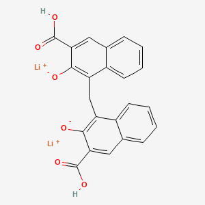 molecular formula C23H14Li2O6 B13763347 2-Naphthalenecarboxylic acid, 4,4'-methylenebis[3-hydroxy-, dilithium salt CAS No. 59413-58-0