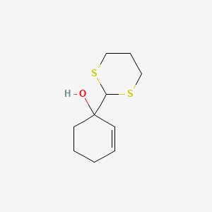 molecular formula C10H16OS2 B13763350 1-(1,3-Dithian-2-yl)cyclohex-2-en-1-ol CAS No. 53178-46-4
