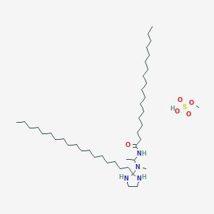molecular formula C43H90N4O5S B13763387 Methyl-1-stearylamido ethyl-2-stearyl imidazoline ammonium methylsulfate 