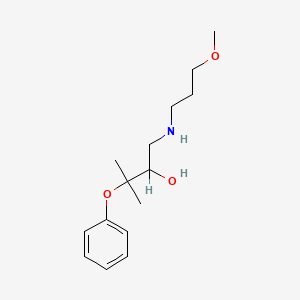 molecular formula C15H25NO3 B13763396 2-Butanol, 1-(3-methoxypropyl)amino-3-methyl-3-phenoxy- CAS No. 7565-17-5
