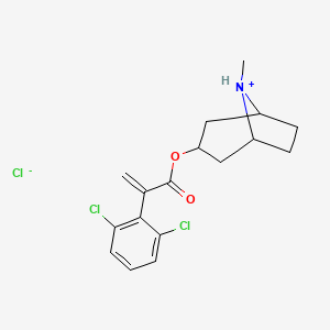 molecular formula C17H20Cl3NO2 B13763401 3-Tropanyl 2',6'-dichloroatropate hydrochloride CAS No. 64048-75-5