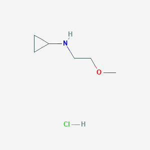 molecular formula C6H14ClNO B1376341 N-(2-methoxyethyl)cyclopropanamine hydrochloride CAS No. 1116589-38-8