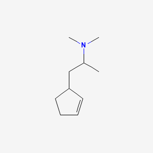 molecular formula C10H19N B13763420 Ethylamine, 2-(2-cyclopentenyl)-N,N,1-trimethyl- CAS No. 67238-66-8