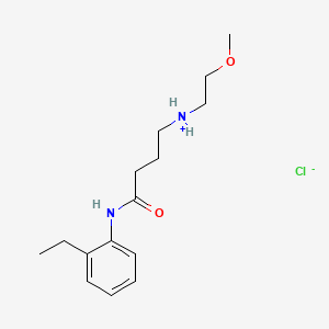 molecular formula C15H25ClN2O2 B13763434 2'-Ethyl-4-(2-methoxyethyl)aminobutyranilide hydrochloride CAS No. 67262-72-0
