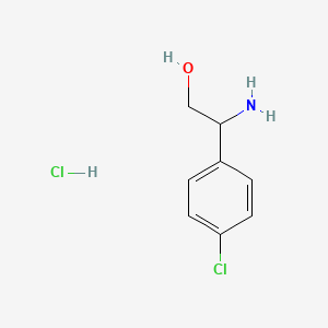 molecular formula C8H11Cl2NO B1376345 2-Amino-2-(4-chlorophenyl)ethan-1-ol hydrochloride CAS No. 1432682-01-3