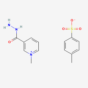 molecular formula C14H17N3O4S B13763456 Methyl nicotinium p-toluene sulfonate hydrazide CAS No. 5406-79-1