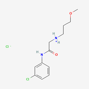 molecular formula C12H18Cl2N2O2 B13763459 3'-Chloro-2-((3-methoxypropyl)amino)acetanilide hydrochloride CAS No. 108631-19-2