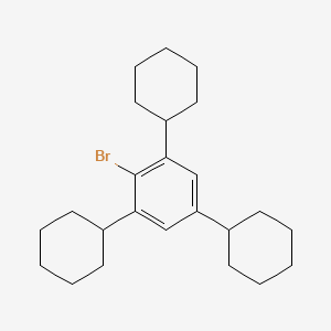 molecular formula C24H35B B1376346 1,3,5-Tricyclohexylbromobenzene CAS No. 97443-80-6