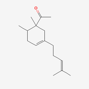 molecular formula C16H26O B13763463 Ethanone, 1-(1,6-dimethyl-3-(4-methyl-3-pentenyl)-3-cyclohexen-1-yl)- CAS No. 54464-54-9