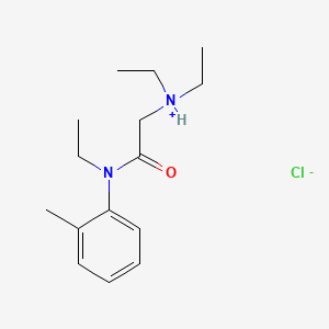 molecular formula C15H25ClN2O B13763468 2-(Diethylamino)-N-ethyl-o-acetotoluidide, hydrochloride CAS No. 77966-71-3