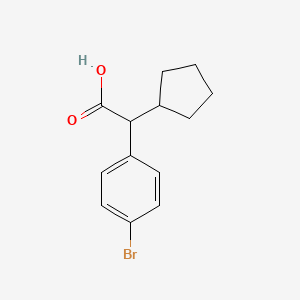 molecular formula C13H15BrO2 B1376347 (4-Bromo-phenyl)-cyclopentyl-acetic acid CAS No. 1082453-57-3