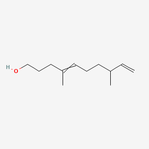 molecular formula C12H22O B13763471 (4E)-4,8-dimethyldeca-4,9-dien-1-ol CAS No. 72928-27-9