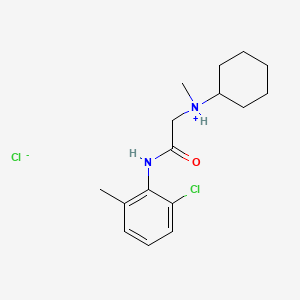molecular formula C16H24Cl2N2O B13763482 6'-Chloro-2-(N-cyclohexyl-N-methylamino)-o-acetotoluidide, hydrochloride CAS No. 77966-41-7