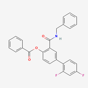 molecular formula C27H19F2NO3 B13763507 3-(Benzylcarbamoyl)-2',4'-difluoro[1,1'-biphenyl]-4-yl benzoate CAS No. 1095208-44-8