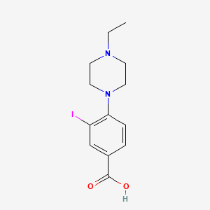 molecular formula C13H17IN2O2 B13763518 4-(4-Ethylpiperazin-1-yl)-3-iodobenzoic acid CAS No. 1131614-87-3