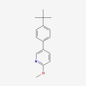 molecular formula C16H19NO B1376352 5-(4-Tert-butylphenyl)-2-methoxypyridine CAS No. 1381944-76-8