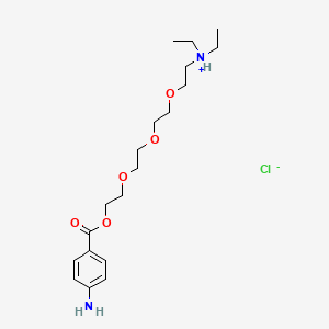 molecular formula C19H33ClN2O5 B13763522 Benzoic acid, p-amino-, 2-(2-(2-(2-(diethylamino)ethoxy)ethoxy)ethoxy)ethyl ester, hydrochloride CAS No. 73698-76-7