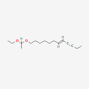 molecular formula C16H28O2 B13763534 (E)-12-(1-Ethoxyethoxy)dodec-5-en-3-yne CAS No. 58763-67-0