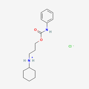molecular formula C16H25ClN2O2 B13763544 1-Cyclohexylamino-2-propanol phenylurethan hydrochloride CAS No. 67195-95-3