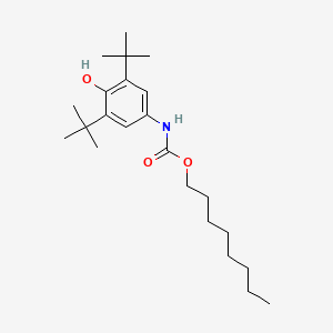 molecular formula C23H39NO3 B13763550 Octyl (3,5-bis(tert-butyl)-4-hydroxyphenyl)carbamate CAS No. 58114-34-4