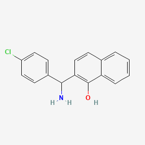 molecular formula C17H14ClNO B13763556 2-[Amino-(4-chloro-phenyl)-methyl]-naphthalen-1-OL CAS No. 786642-24-8