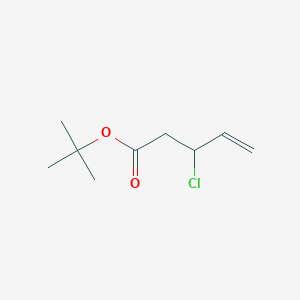 molecular formula C9H15ClO2 B13763582 tert-Butyl 3-chloropent-4-enoate CAS No. 713144-30-0