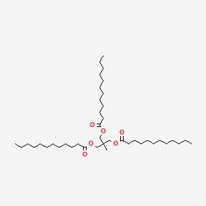 molecular formula C41H78O6 B13763604 Trimethylolethane trilaurate CAS No. 67873-95-4