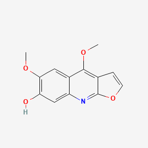 molecular formula C13H11NO4 B13763607 4,6-Dimethoxyfuro[2,3-b]quinolin-7(9h)-one CAS No. 59442-99-8