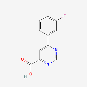 molecular formula C11H7FN2O2 B1376364 6-(3-Fluorophenyl)pyrimidine-4-carboxylic acid CAS No. 1207724-59-1