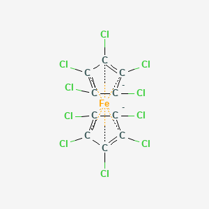 molecular formula C10Cl10Fe-2 B13763673 Iron;1,2,3,4,5-pentachlorocyclopenta-1,3-diene 