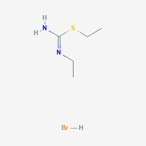 molecular formula C5H13BrN2S B13763678 ethyl N'-ethylcarbamimidothioate;hydrobromide CAS No. 52130-11-7