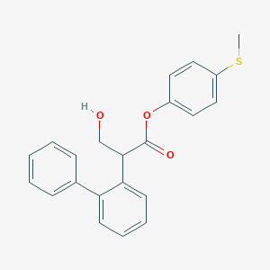 molecular formula C23H22O3S B137637 4-Thioanisyl-2-biphenylyl-3-hydroxypropionic acid CAS No. 141857-29-6