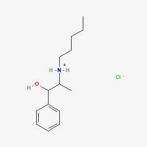 molecular formula C14H24ClNO B13763706 (+-)-alpha-(1-(Pentylamino)ethyl)benzyl alcohol hydrochloride CAS No. 63990-97-6