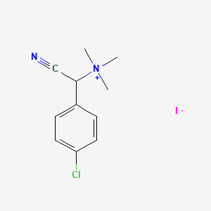 molecular formula C11H14ClIN2 B13763725 (p-Chloro-alpha-cyanobenzyl)trimethylammonium iodide CAS No. 73663-99-7