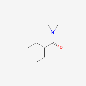 molecular formula C8H15NO B13763732 Aziridine, 1-diethylacetyl- CAS No. 63019-57-8