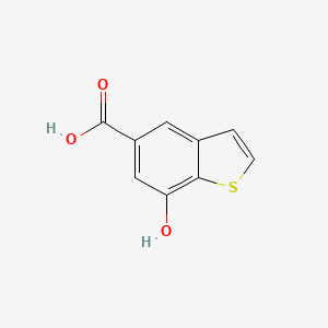 molecular formula C9H6O3S B1376377 7-Hydroxy-1-benzothiophene-5-carboxylic acid CAS No. 1221448-81-2
