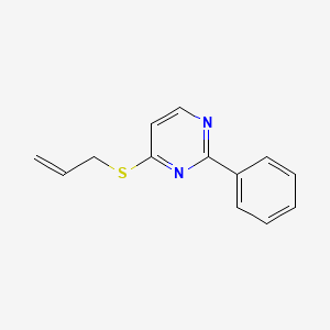 molecular formula C13H12N2S B13763778 4-(Allylthio)-2-phenylpyrimidine CAS No. 6203-95-8