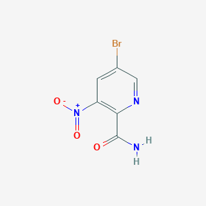 molecular formula C6H4BrN3O3 B1376378 5-Bromo-3-nitropyridine-2-carboxamide CAS No. 412035-35-9