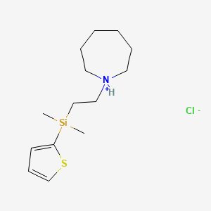 molecular formula C14H26ClNSSi B13763781 1-(2-(2-Thienyldimethylsilyl)ethyl)hexahydro-1H-azepine hydrochloride CAS No. 78599-02-7