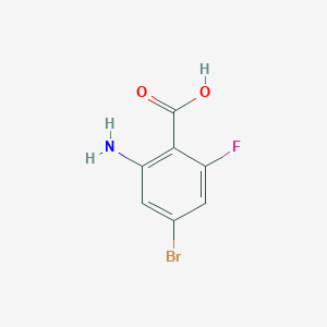 molecular formula C7H5BrFNO2 B1376379 2-Amino-4-bromo-6-fluorobenzoic acid CAS No. 1312454-86-6