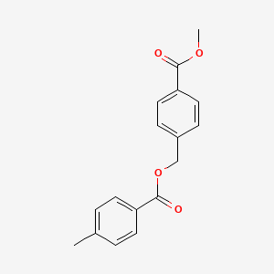 molecular formula C17H16O4 B13763798 Benzoic acid, 4-methyl-, [4-(methoxycarbonyl)phenyl]methyl ester CAS No. 55044-52-5