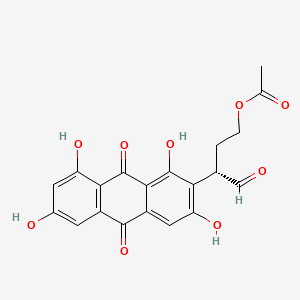 molecular formula C20H16O9 B13763807 Versiconal acetate CAS No. 52021-61-1