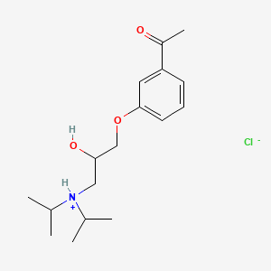 molecular formula C17H28ClNO3 B13763813 3'-((3-Diisopropylamino-2-hydroxy)propoxy)acetophenone hydrochloride CAS No. 63990-70-5
