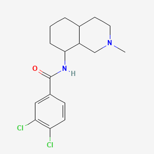 molecular formula C17H22Cl2N2O B13763814 3,4-dichloro-N-(2-methyl-3,4,4a,5,6,7,8,8a-octahydro-1H-isoquinolin-8-yl)benzamide 