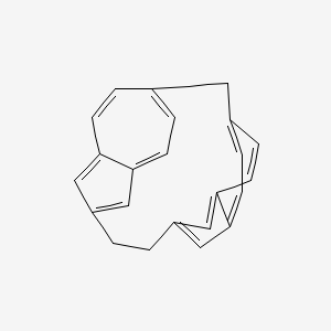 molecular formula C24H20 B13763815 Pentacyclo(13.3.2.26,10.13,18.19,12)tetracosa-1,3(21),6,8,10,12(22),15,17,19,23-decaene CAS No. 73608-52-3