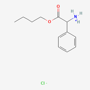 molecular formula C12H18ClNO2 B13763828 Glycine, 2-phenyl-, butyl ester, hydrochloride, D,L- CAS No. 51581-15-8